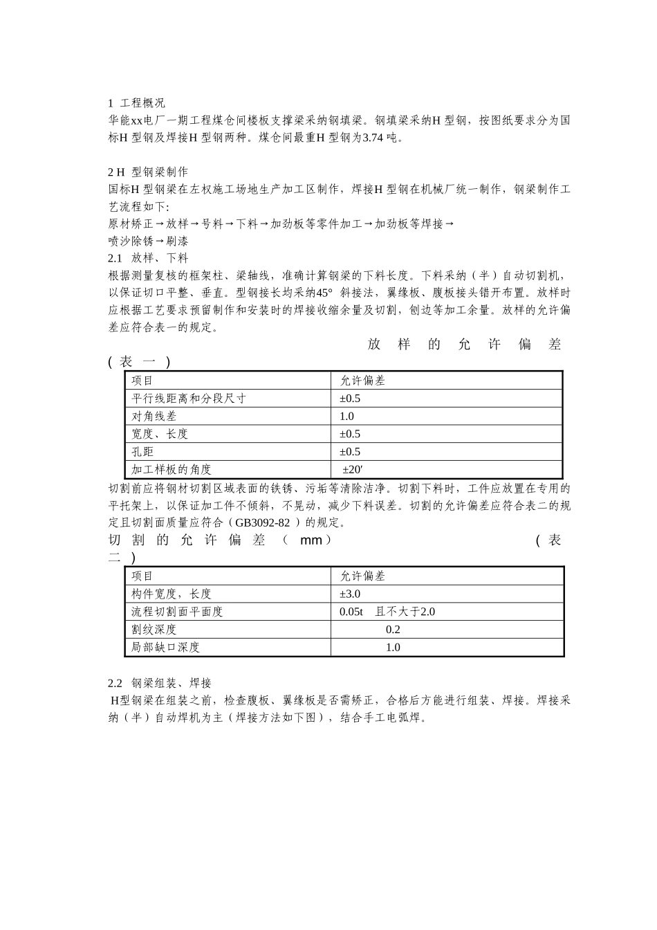 厂房钢梁制安施工方案_第1页