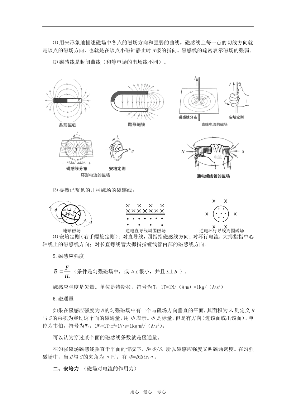 江苏2011届高三一轮教案物理：磁场（1）_第2页