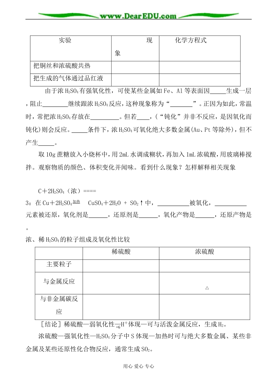 新人教版必修1高中化学硫酸、硝酸和氨1_第2页