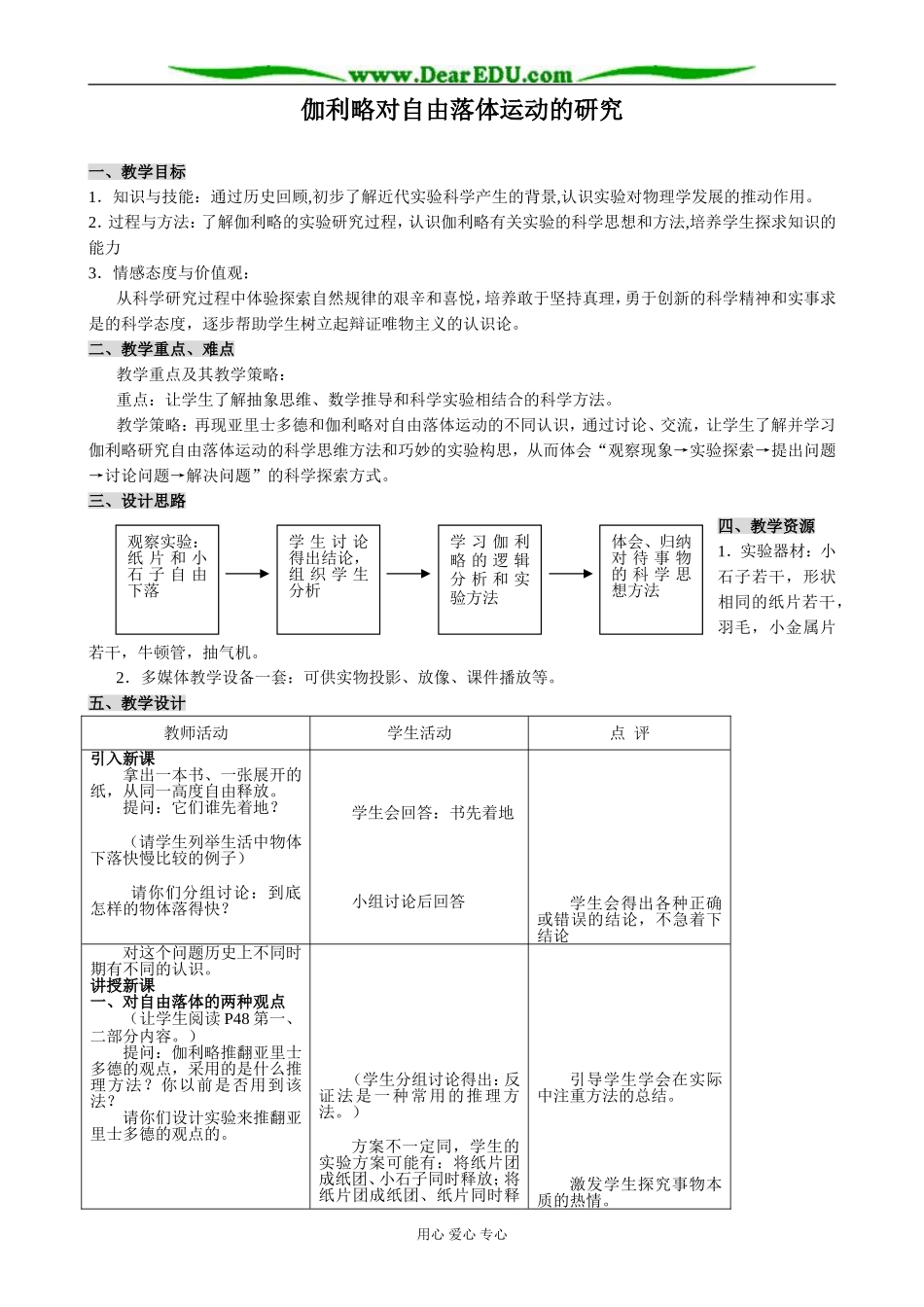 新人教版高中物理必修1伽利略对自由落体运动的研究(2)_第1页