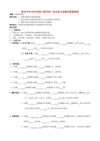 新安中学2008届高三数学第一轮总复习函数的图象教案