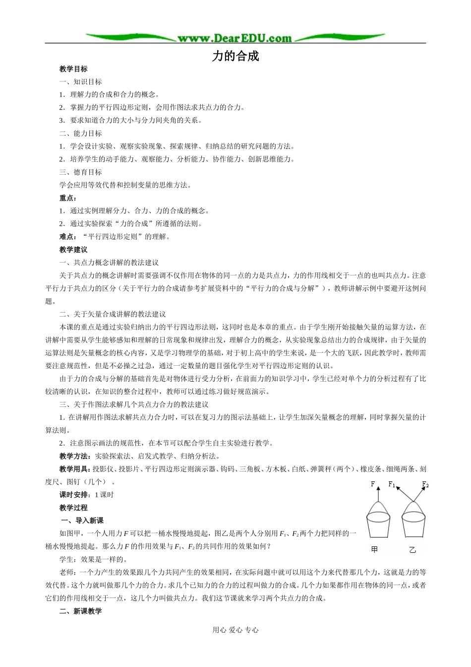 新人教版高中物理必修1力的合成(2)_第1页