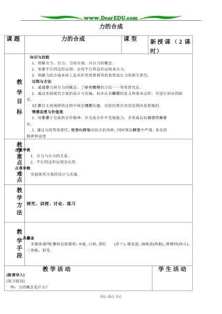 新人教版高中物理必修1力的合成