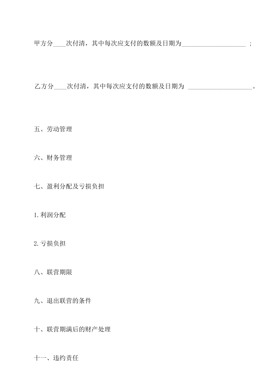 合伙型联营合同通用版样书_第2页