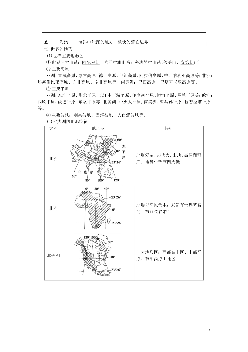 新高考地理一轮复习 第4部分 第17章 世界地理 第1讲 世界地理概况教学案 新人教版-新人教版高三全册地理教学案_第2页