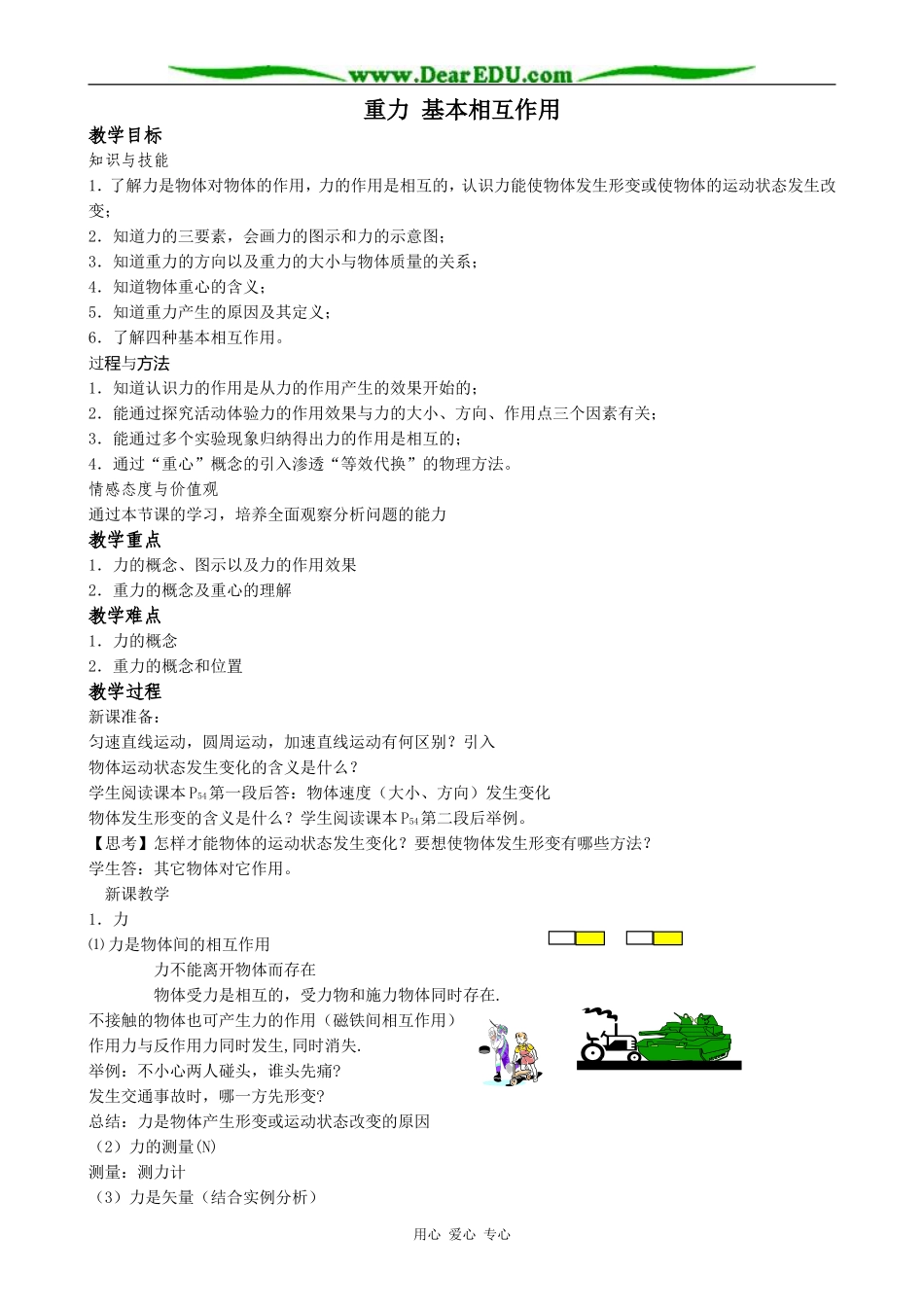 新人教版高中物理必修1重力 基本相互作用(2)_第1页