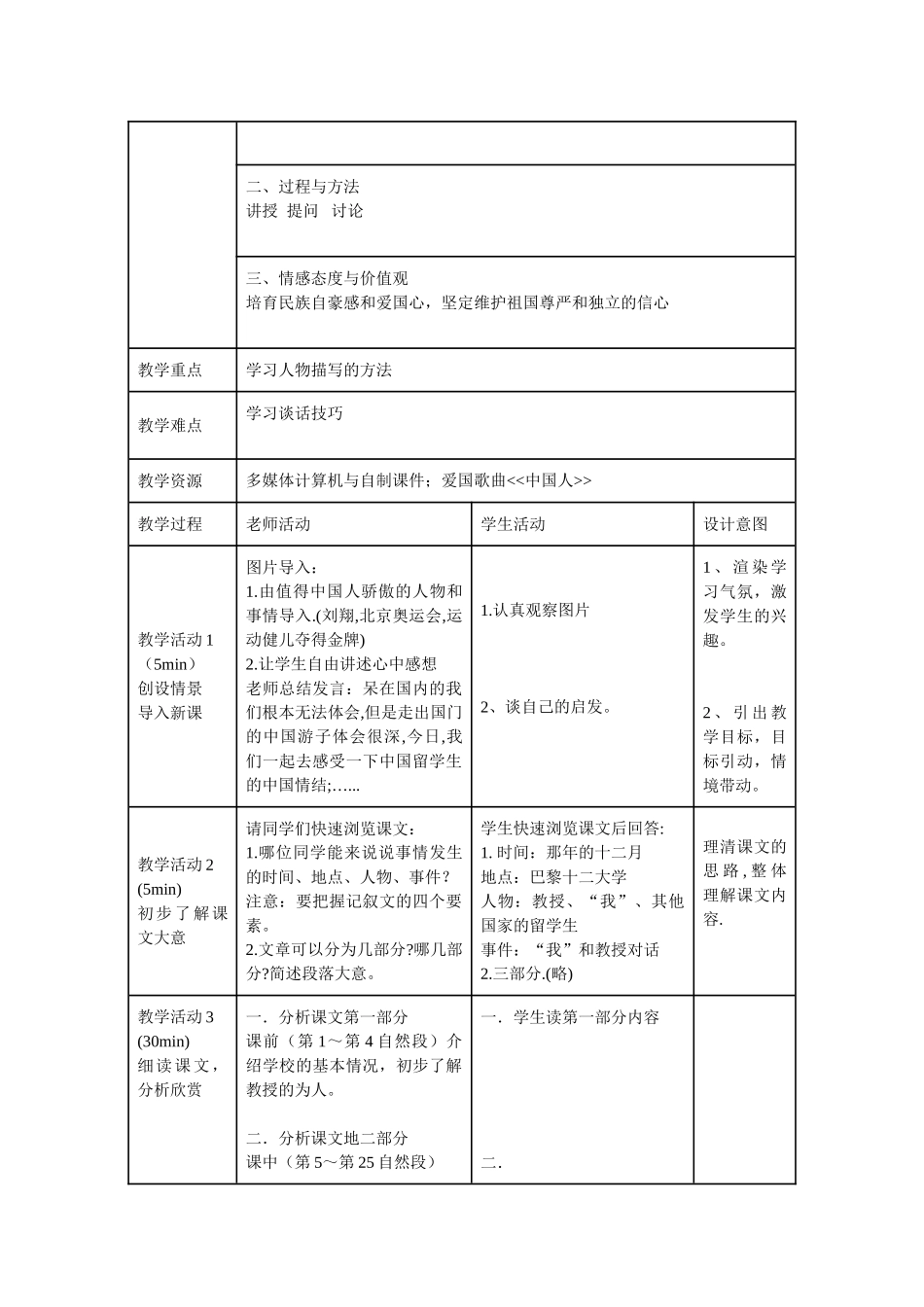 向中国人脱帽致敬教学设计方案_第2页