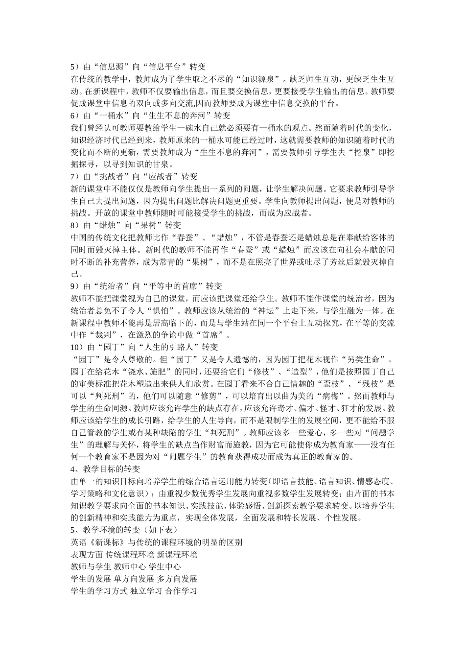 新课程、新理念下英语教师的转变 人教版_第2页