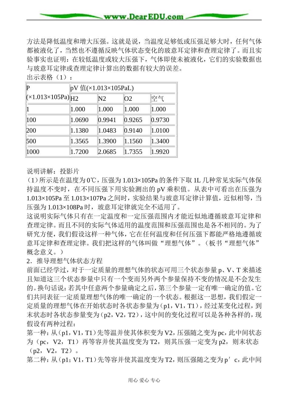 新人教版高中物理选修3-3理想气体的状态方程教案2_第2页