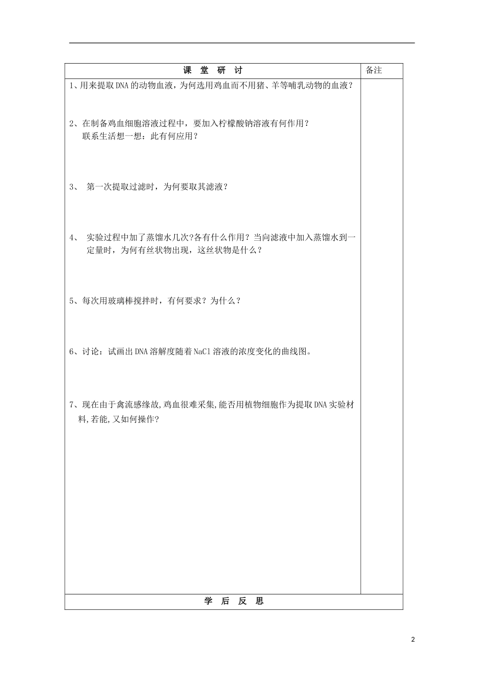 江苏省2013-2014学年高中生物 4.1 探索遗传物质的过程导学案2 苏教版必修2_第2页