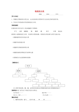 江苏淮阴中学2012年高中化学 《01物质的分类》学案 苏教版必修1 