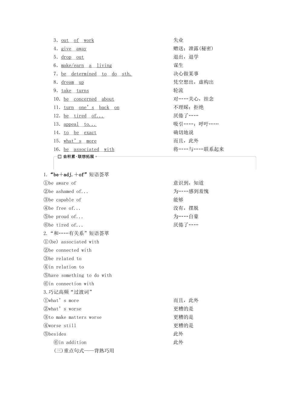 新高考英语一轮复习 Unit 10 Money学案 北师大版-北师大版高三全册英语学案_第3页