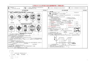 江苏省2013-2014学年高中生物 细胞增殖学案2 苏教版必修1