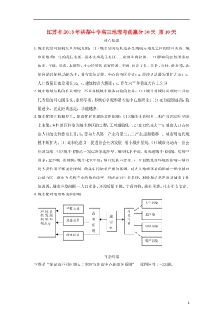 江苏省2013年栟茶中学高三地理考前赢分30天 第10天
