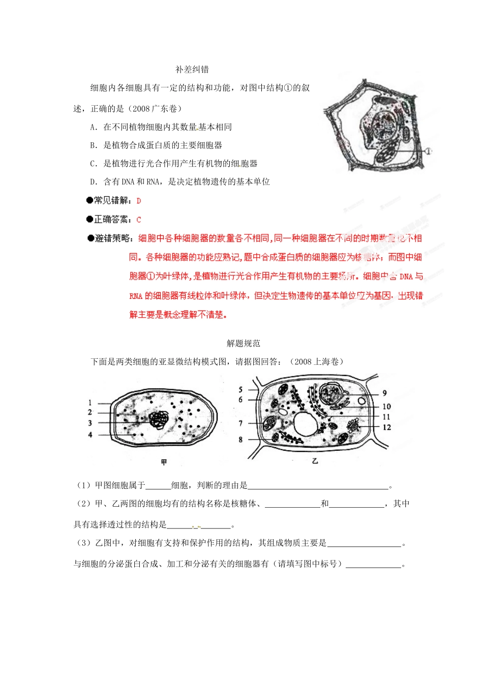 江苏省2013年栟茶中学高三生物考前赢分30天 第02天_第3页