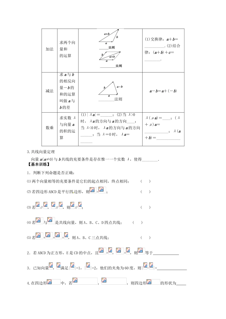 江苏省南京市高三数学《51平面向量的概念及其运算》复习学案_第2页