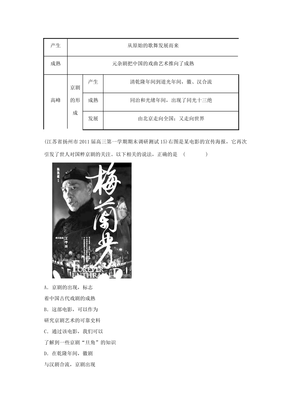 江苏省2012届高考历史二轮总复习 专题1 第4讲 古代中国的科学技术与文学艺术学案_第3页