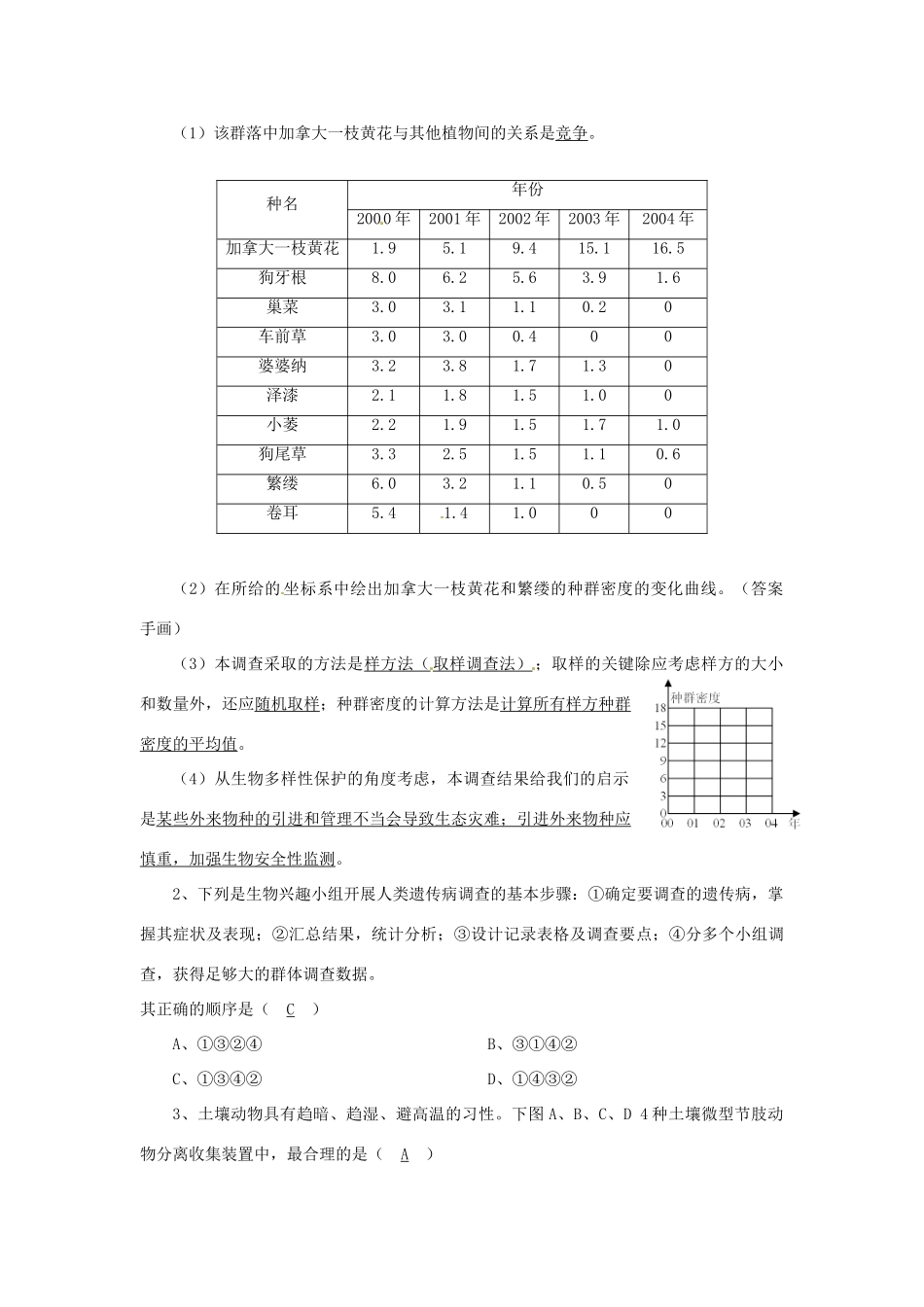 江苏省2014年高三生物实验专题教案（4） 苏教版_第2页