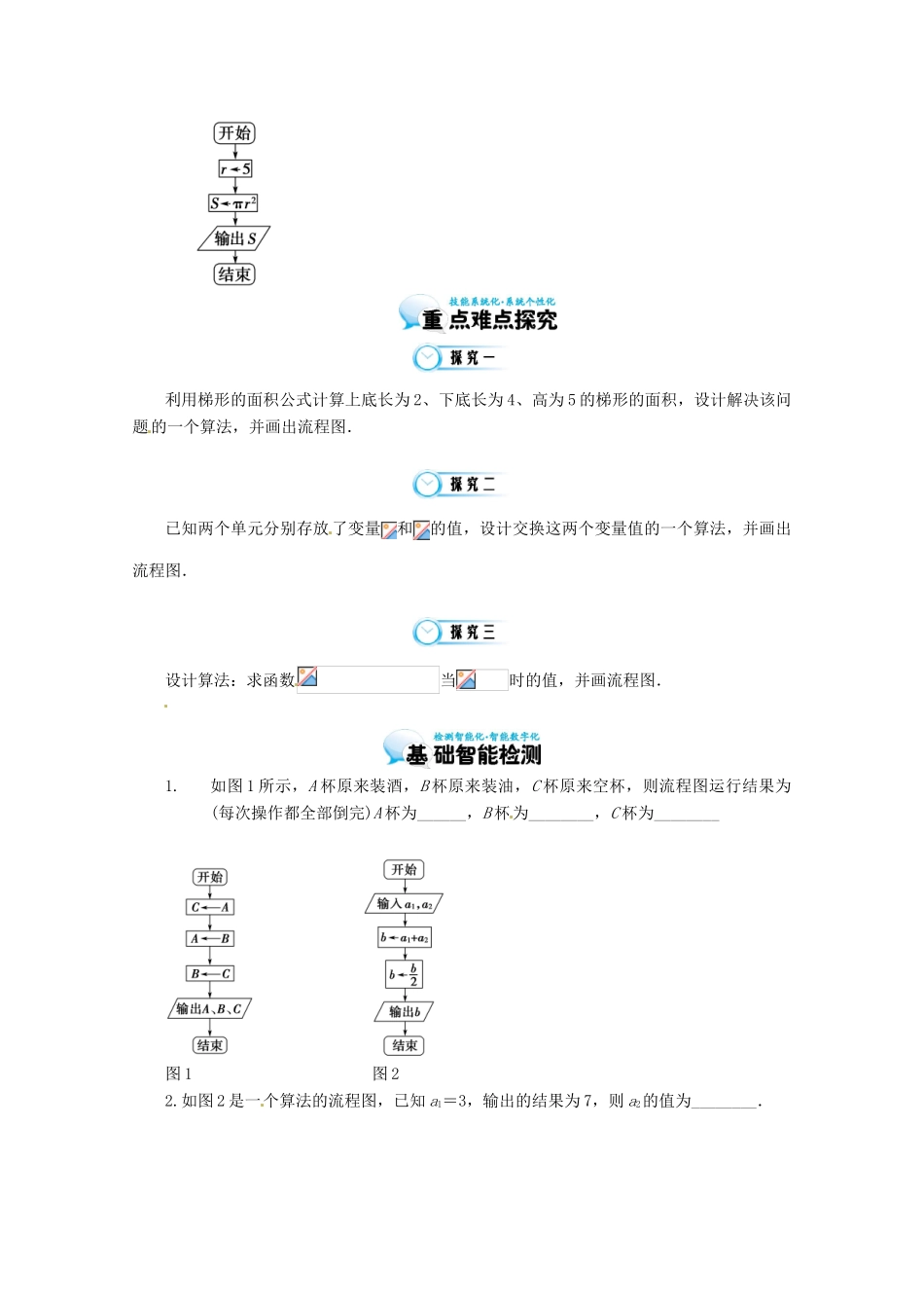 江苏省响水中学高三数学 顺序结构复习学案 新人教A版_第2页