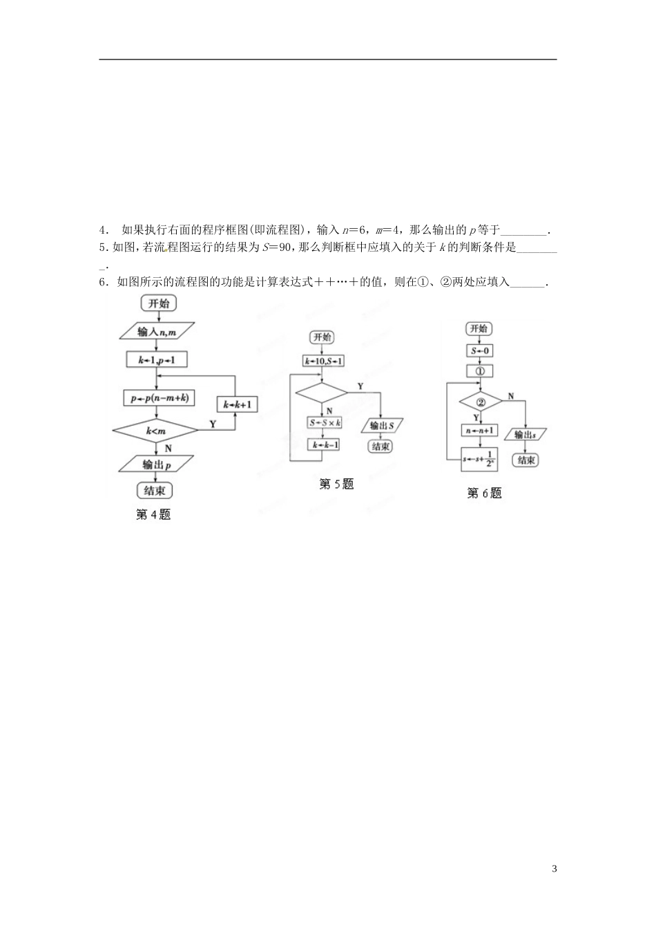 江苏省响水中学高中数学 第1章《算法初步》复习导学案 苏教版必修3 _第3页