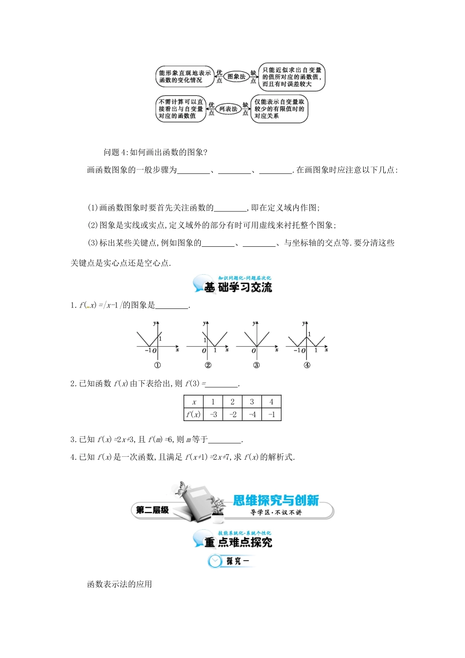 江苏省响水中学高中数学 第二章《函数的表示法》导学案 苏教版必修1_第2页
