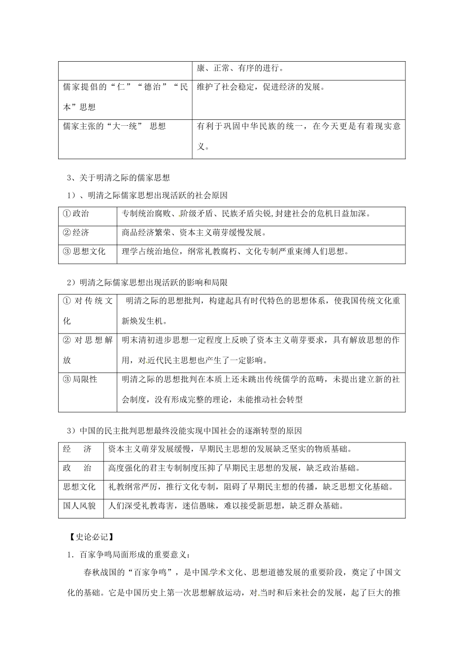 江苏省宝应县氾水高级中学2013届高三历史二轮复习 古代中国的文化学案_第2页