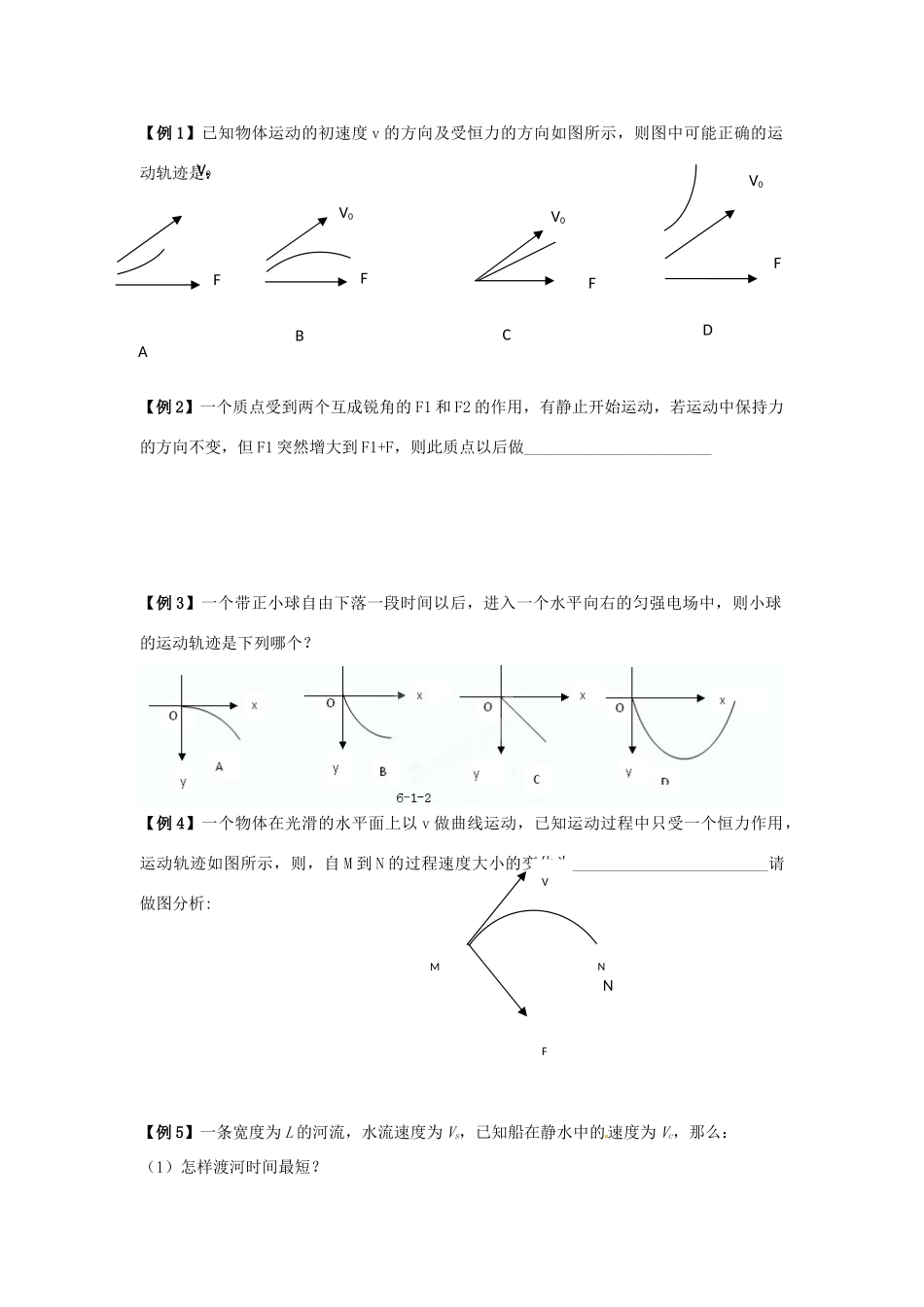 江苏省常熟市梅李中学高中物理 《4.1曲线运动  运动的合成与分解》教案 新人教版必修1_第2页