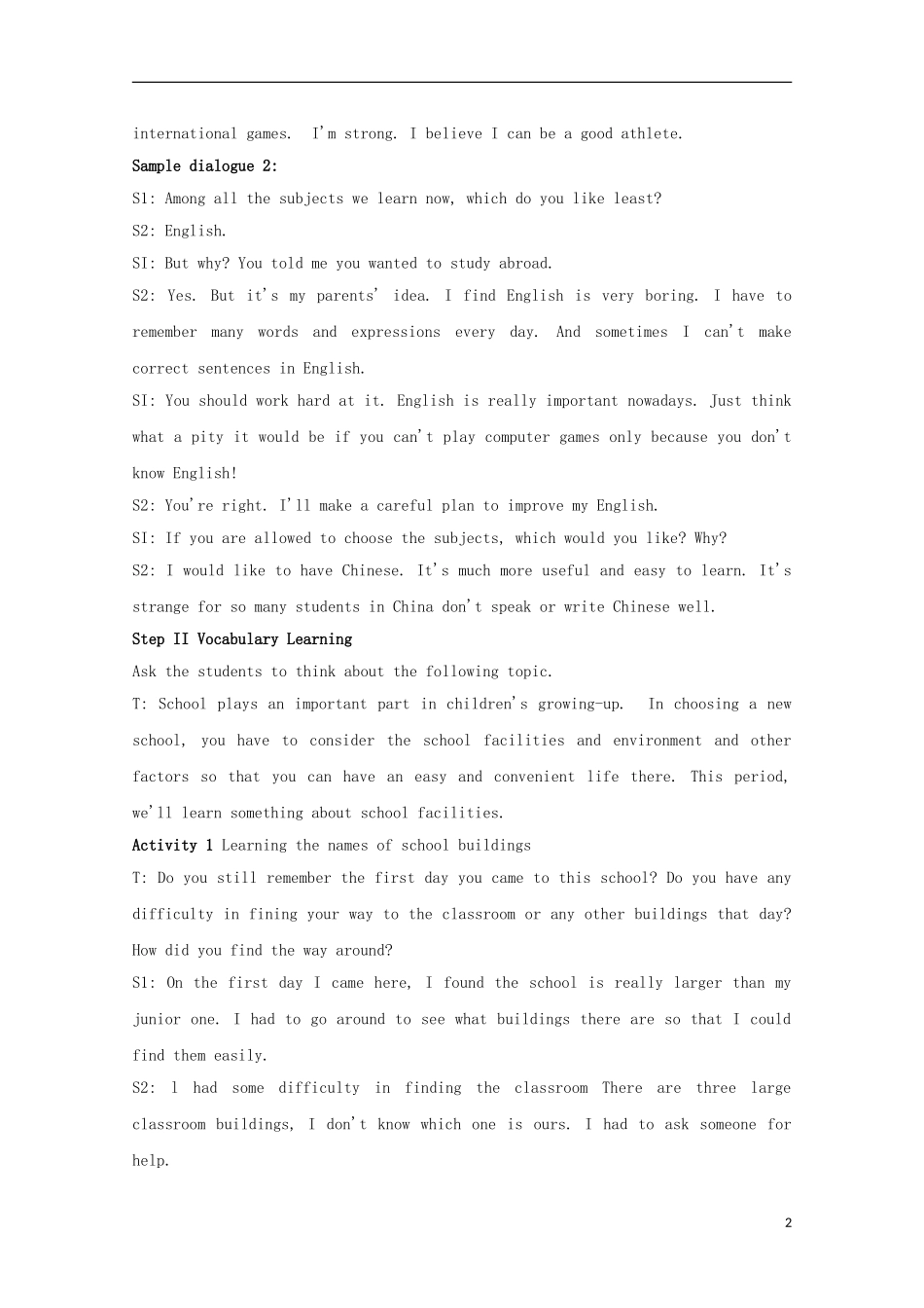 江苏省常州市西夏墅中学2012-2013学年高中英语 Module1 Unit1 Wordpower学案 外研版必修1_第2页