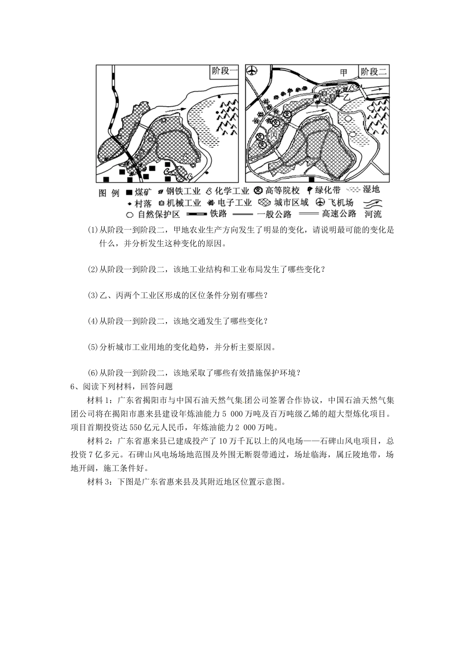江苏省如东县马塘中学高中地理《工业区位及其工业地域》学案 新人教版必修2_第3页