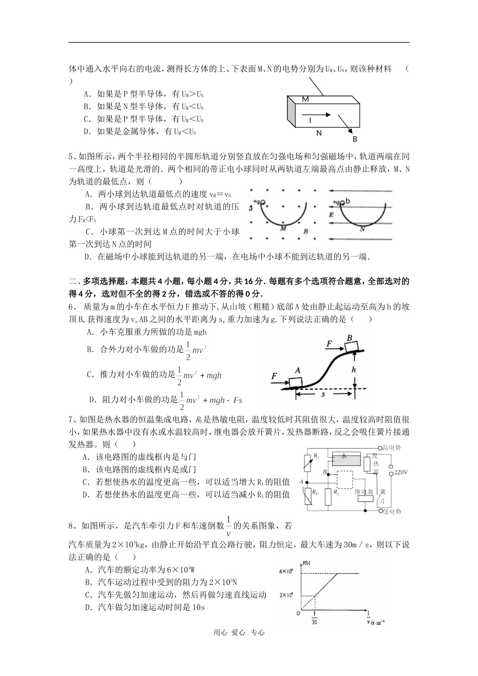 江苏省如皋市第一中学2010届高三物理考前指导 新人教版_第2页