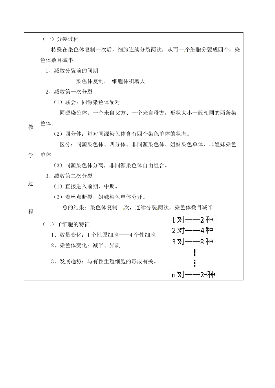 江苏省宿迁市马陵中学2014年高中生物 第2章 基因和染色体的关系 教案 新人教版必修2_第2页