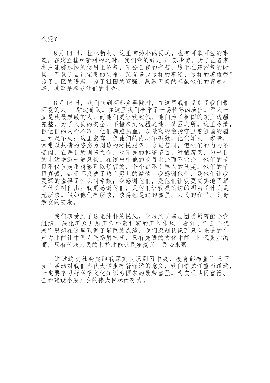 团旗飘扬耀边境暑假社会实践活动报告_第3页