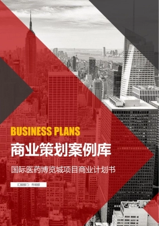 国际医药博览城项目商业计划书word格式文档模板