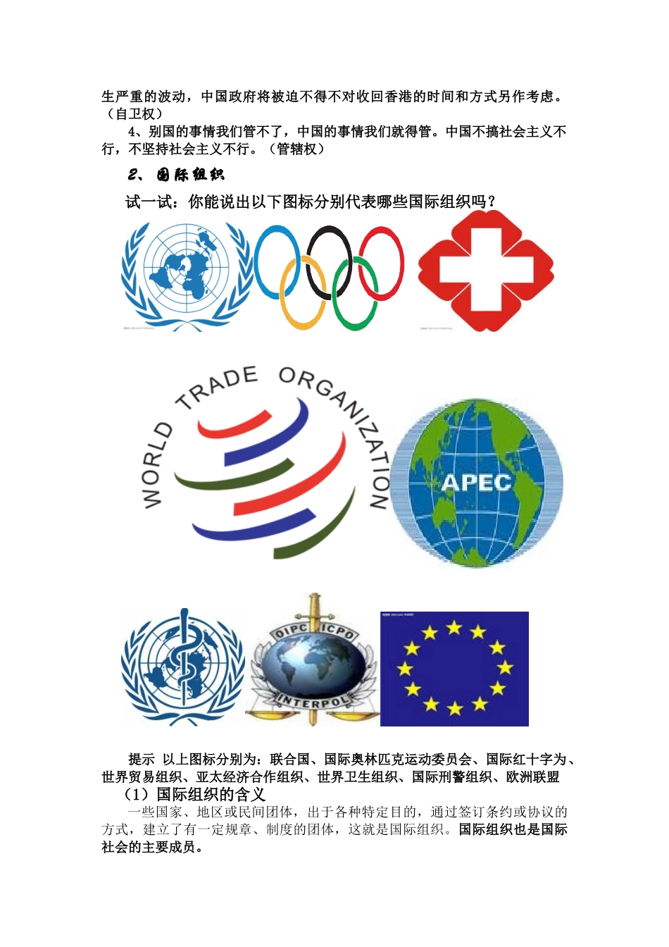 国际社会的主要成员教学设计_第3页