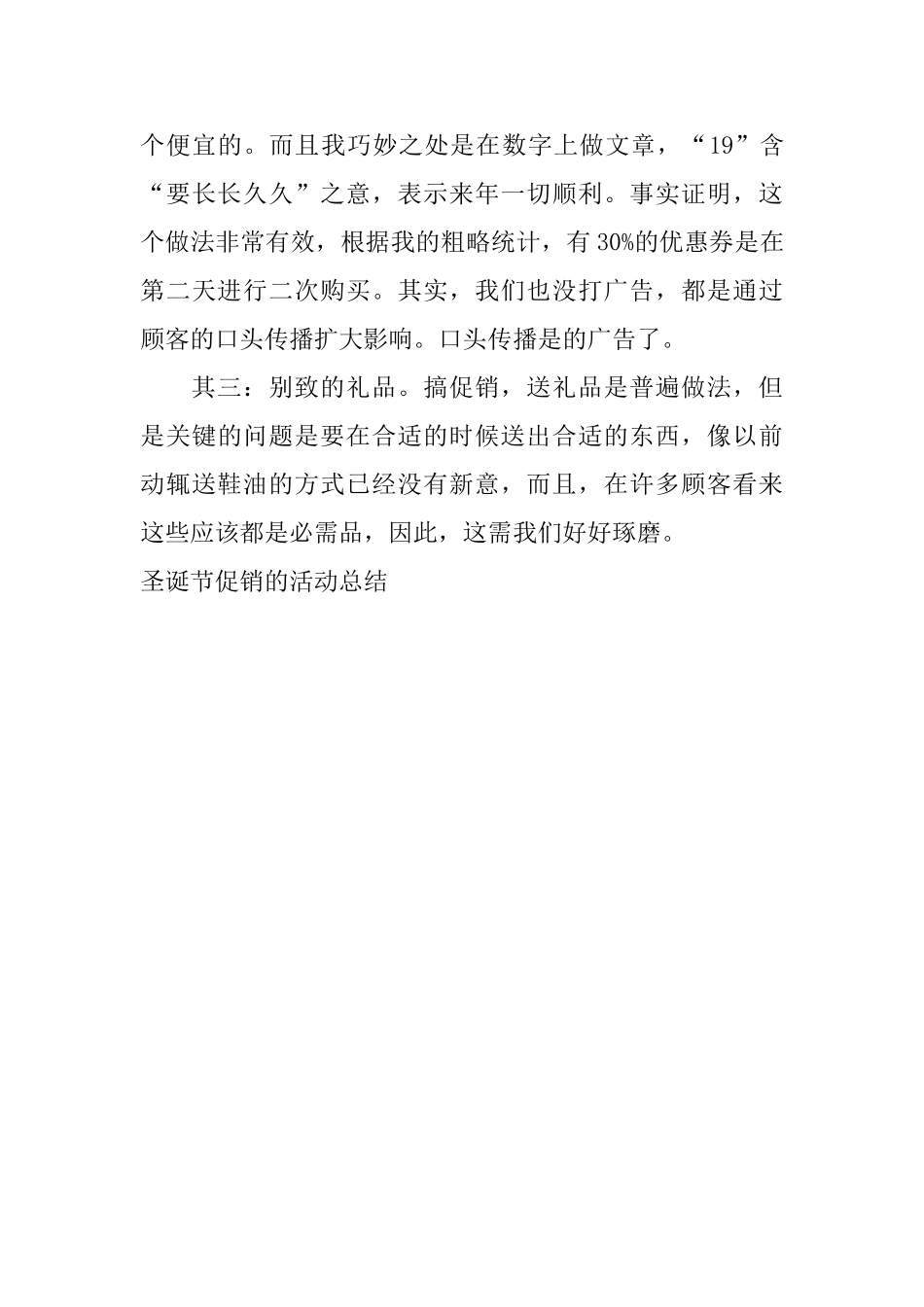 圣诞节促销的活动总结_第3页