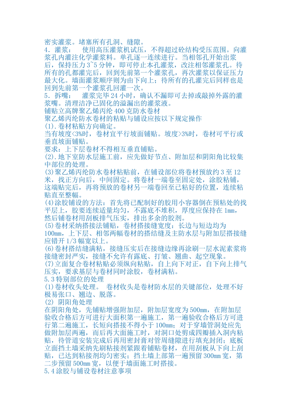 地下室底板及侧墙防水施工方案_第2页