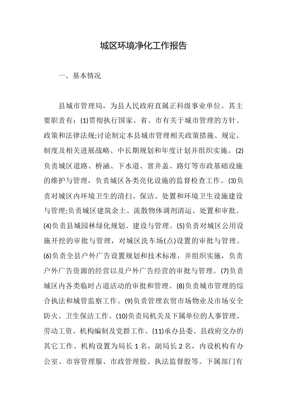 城区环境净化工作报告_第1页