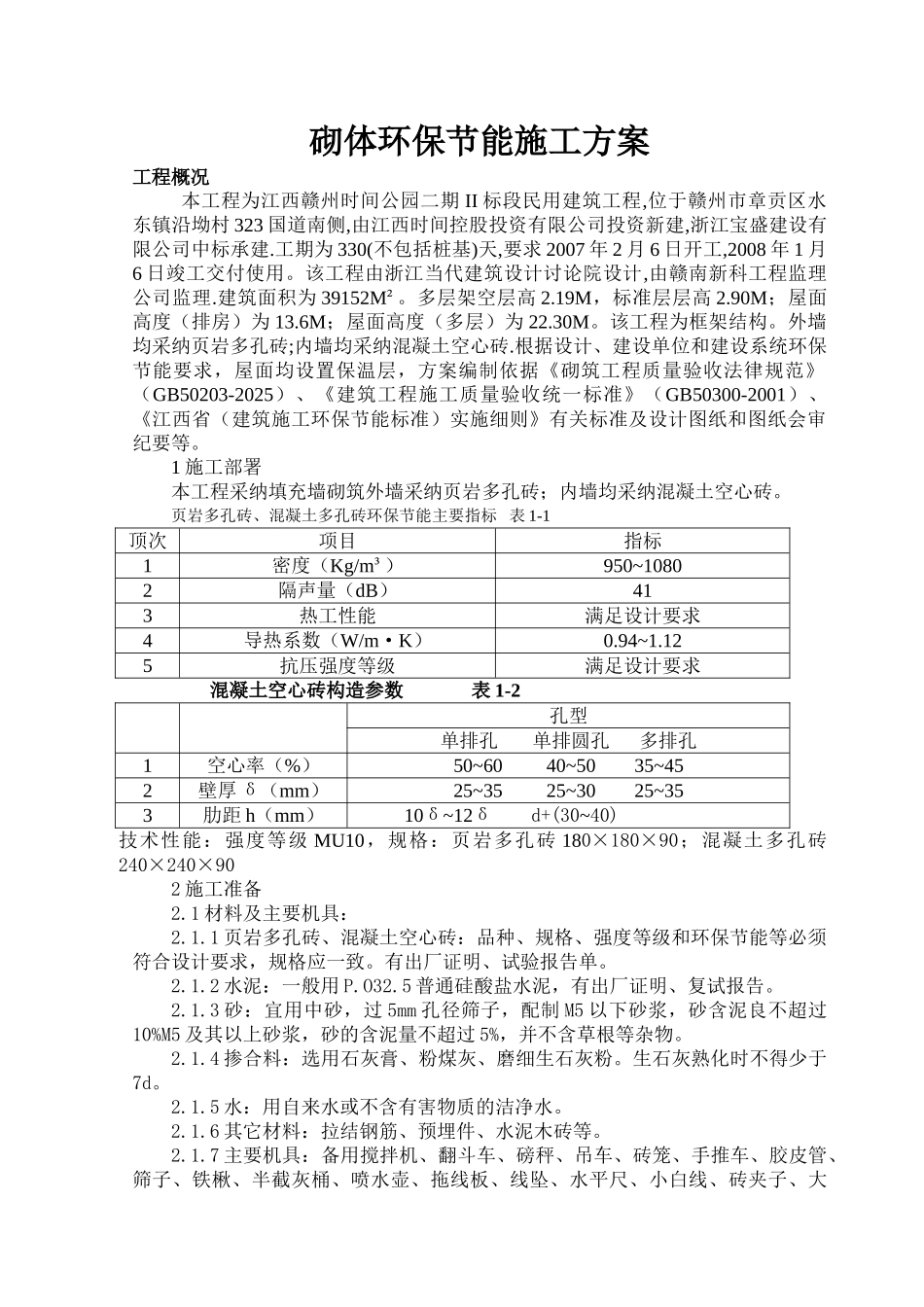 墙体工程节能专项施工方案_第1页