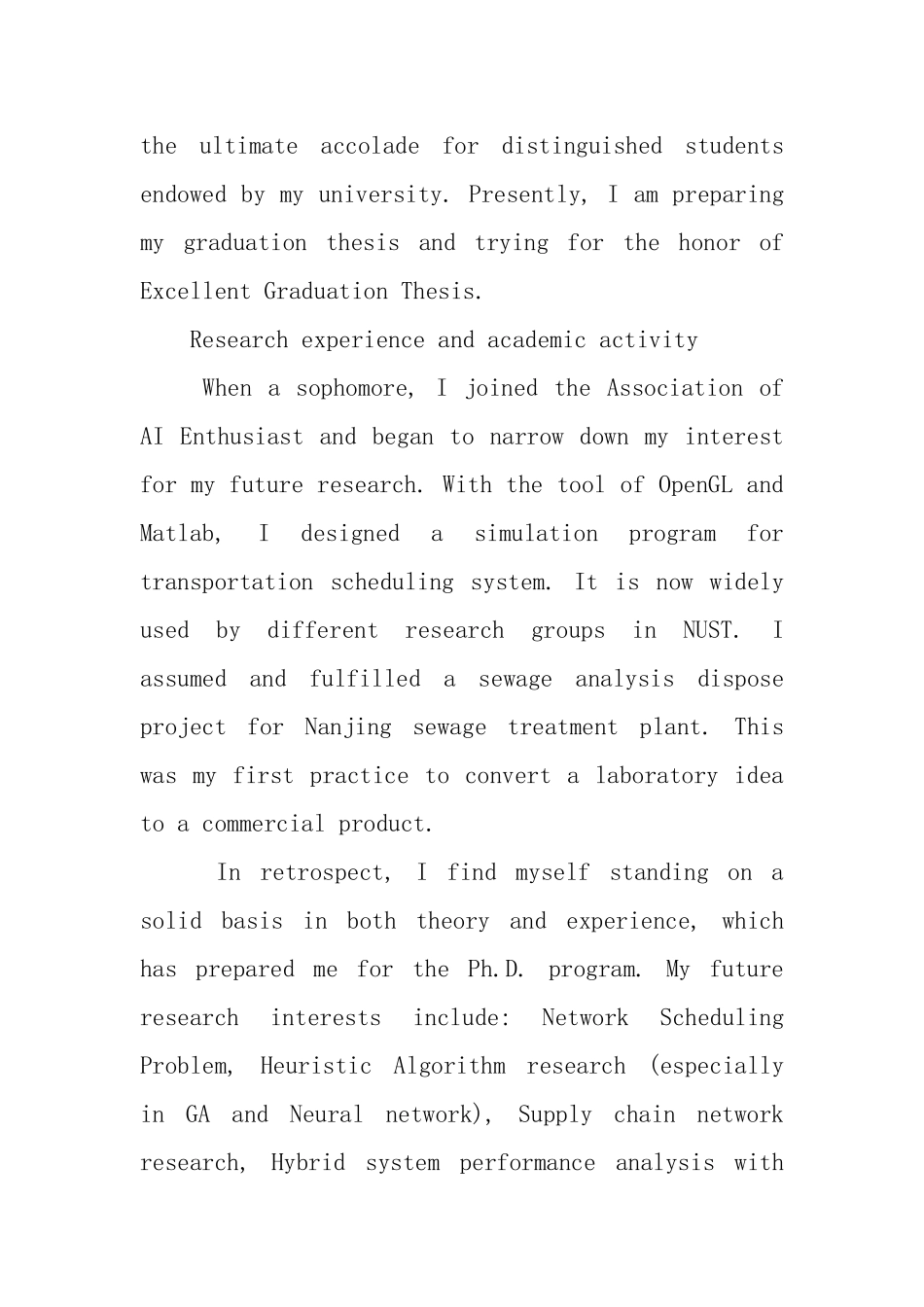 大学毕业生求职英文自我介绍范文_第2页