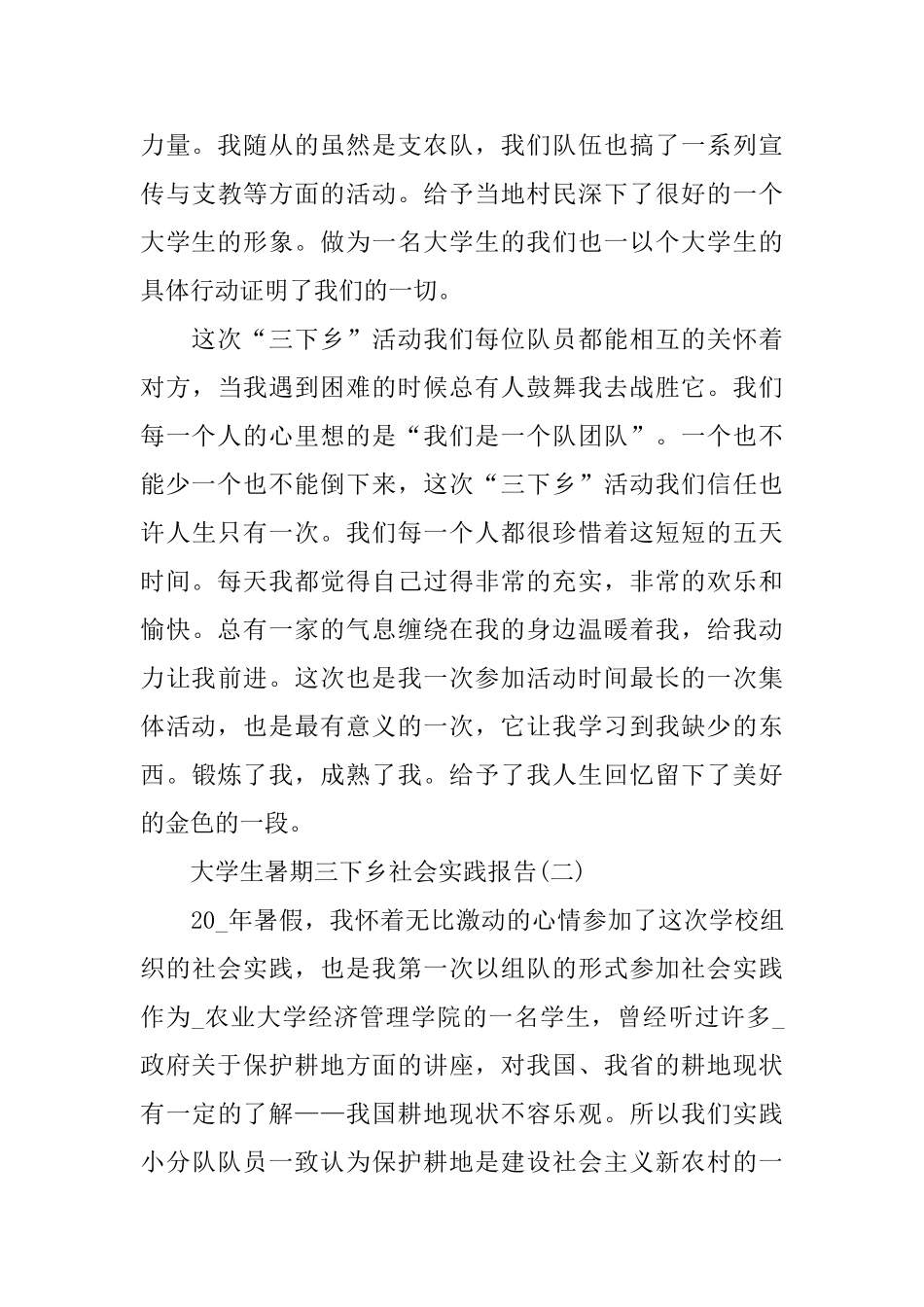 大学生2025暑期三下乡社会实践报告范文_第3页
