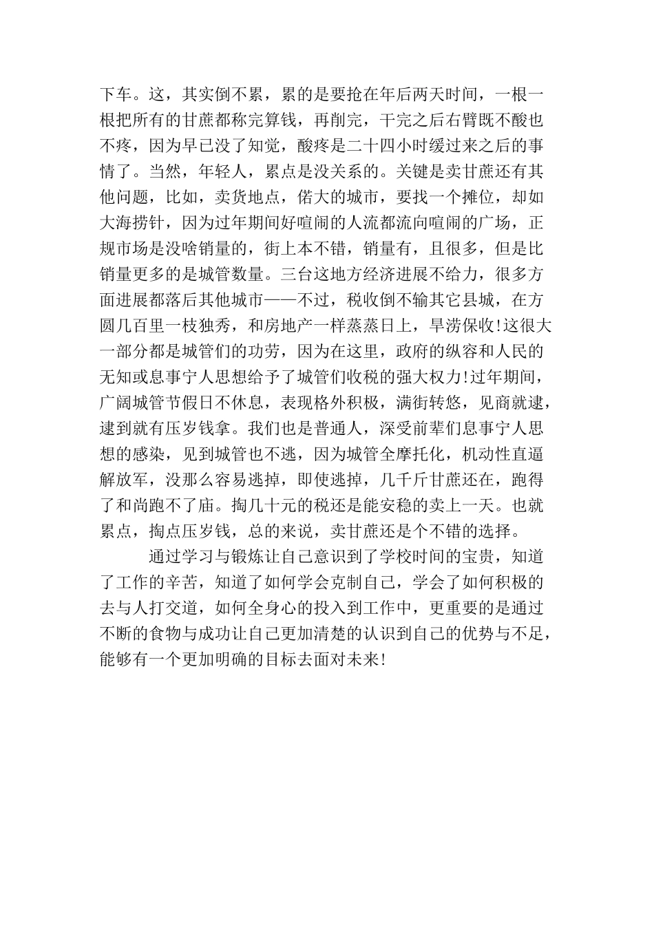 大学生寒假卖年货社会实践报告模板_第3页