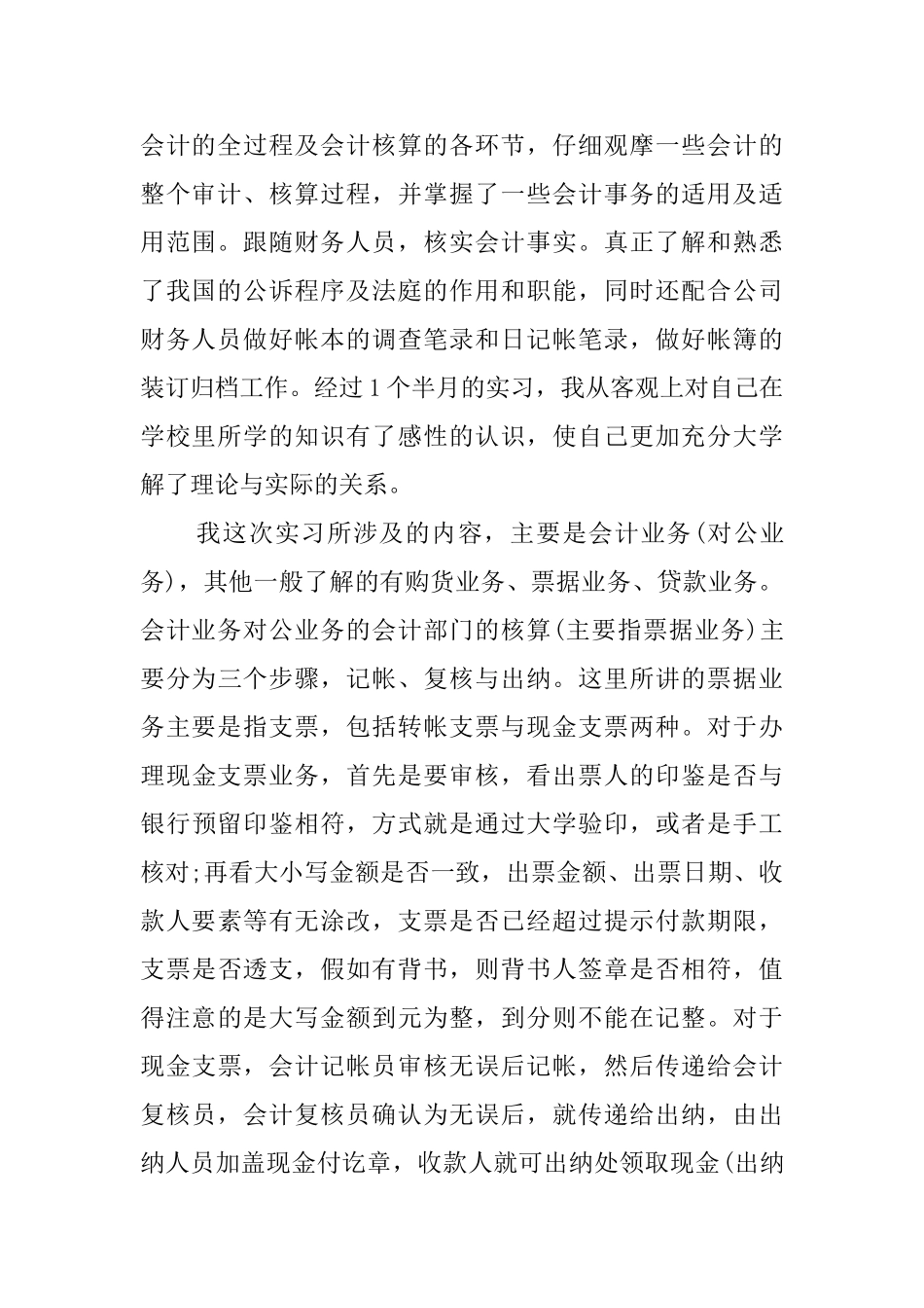 大学生寒假的会计实习报告_第2页