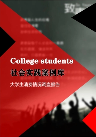 大学生消费情况调查报告word格式文档模板