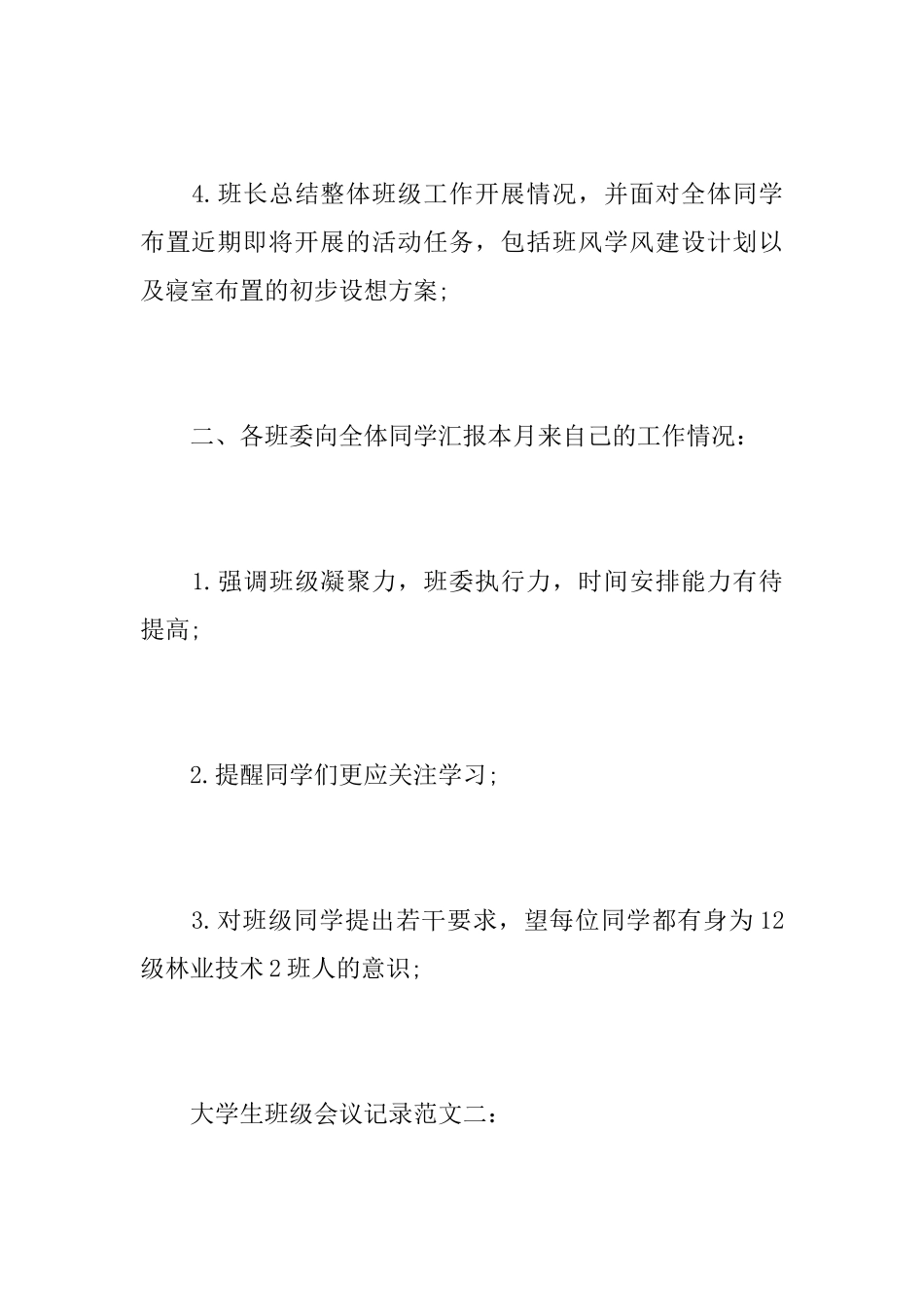 大学生班级会议记录_第3页