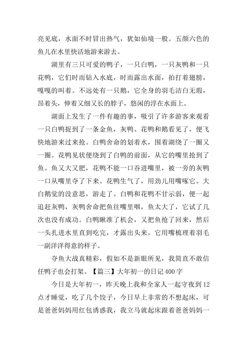 大年初一的日记400字6篇_第2页