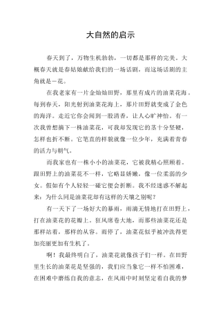 大自然的启示