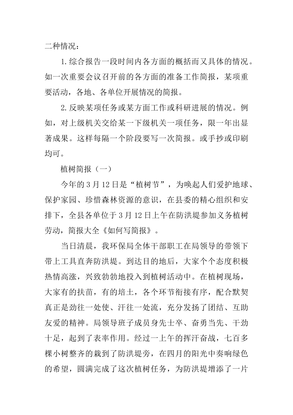 如何写简报及简报例文_第2页