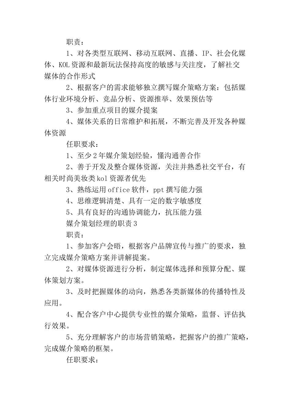 媒介策划经理的职责_第2页