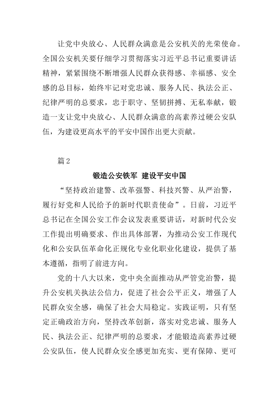 学习习总书记全国公安工作会议重要讲话精神心得体会_第3页