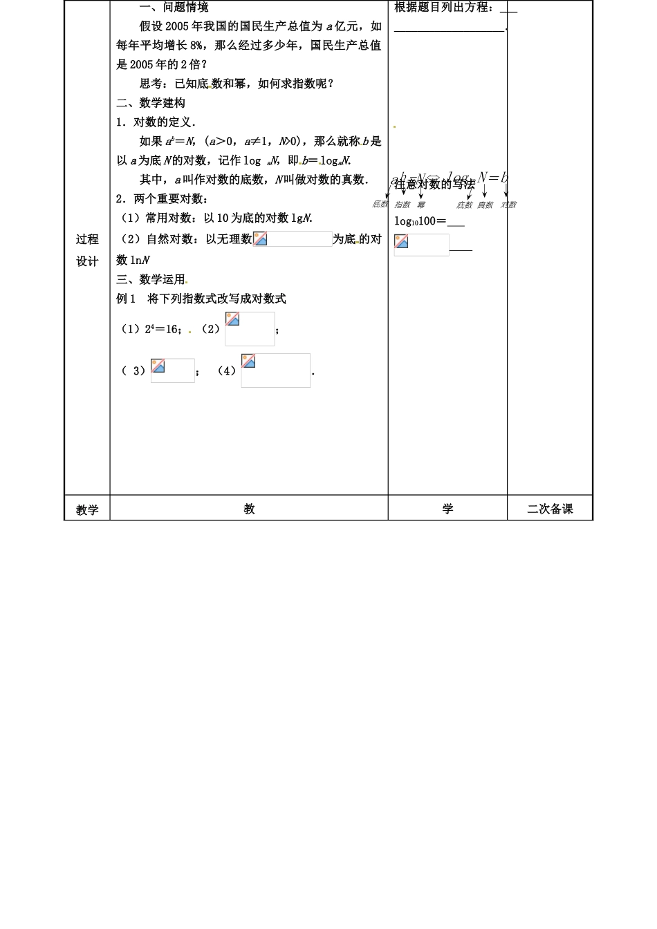 江苏省徐州市高一数学《3.2.1 对数（1）》学案_第2页